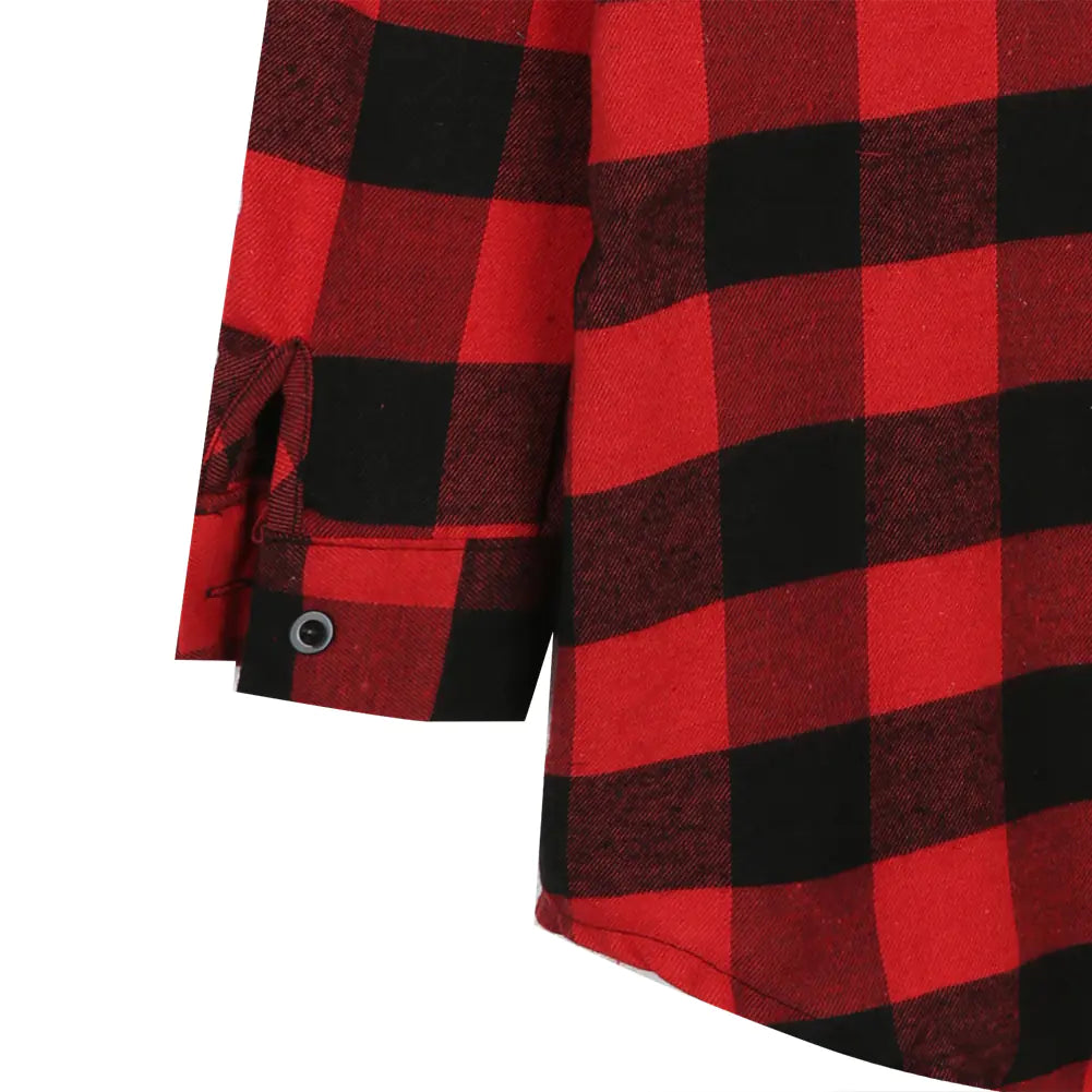 Cotton Women's Check Printed Shirt with Single Breasted Design
