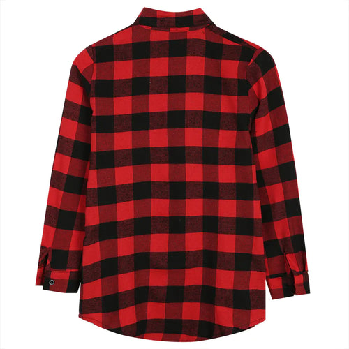Cotton Women's Check Printed Shirt with Single Breasted Design