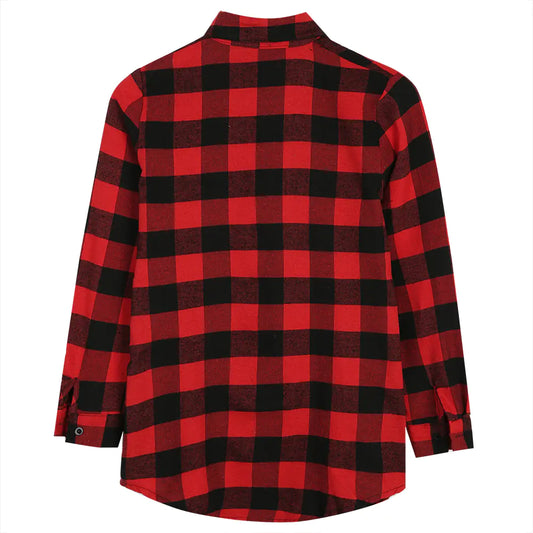 Cotton Women's Check Printed Shirt with Single Breasted Design